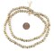 The Bead Chest Gold Rounded Nugget Beads 6mm, Full Strand of Quality Metal Spacers for DIY Jewelry Design